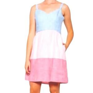 Cynthia Rowley Blue and Pink Mini Dress